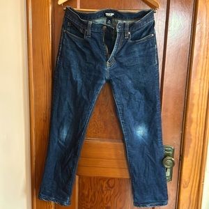 Lands End Slim Fit Dark Rinse Jeans 26.5-inch inseam